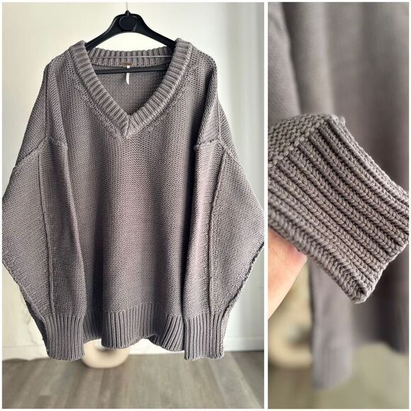 Free People Alli Oversized Chunky Heavy Sweater Medium - Picture 3 of 16